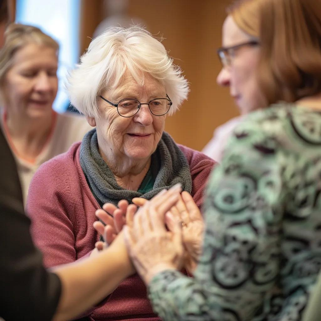 Caregivers participating in a self-care workshop focused on support strategies