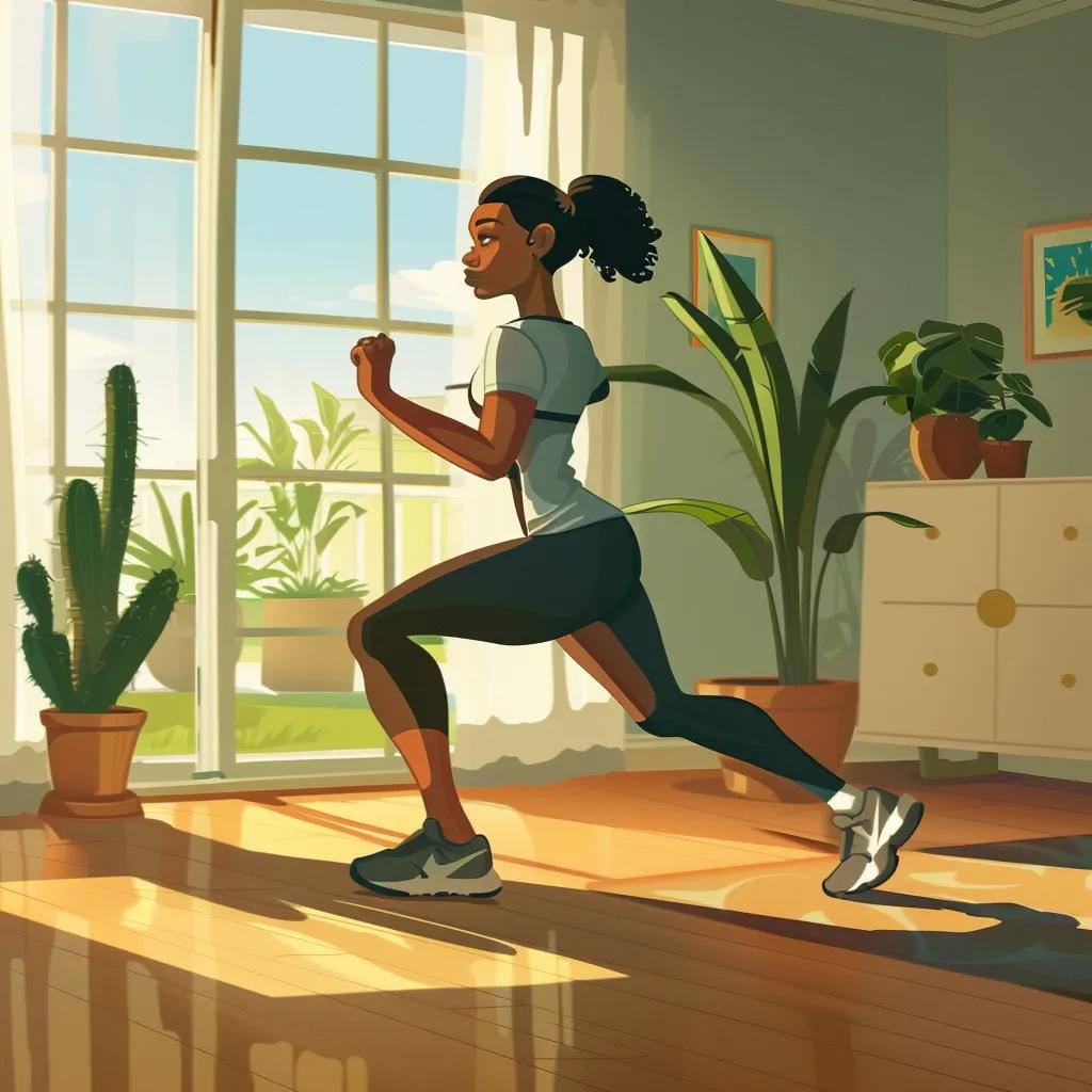 Cancer survivor performing beginner-friendly strength training exercises at home