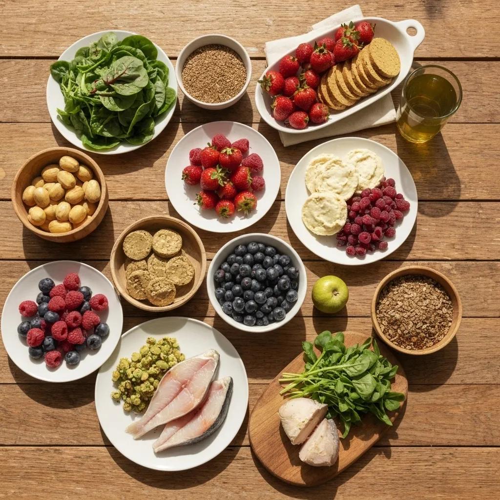 A healthy meal featuring nutrient-rich foods essential for cancer recovery and long-term health.